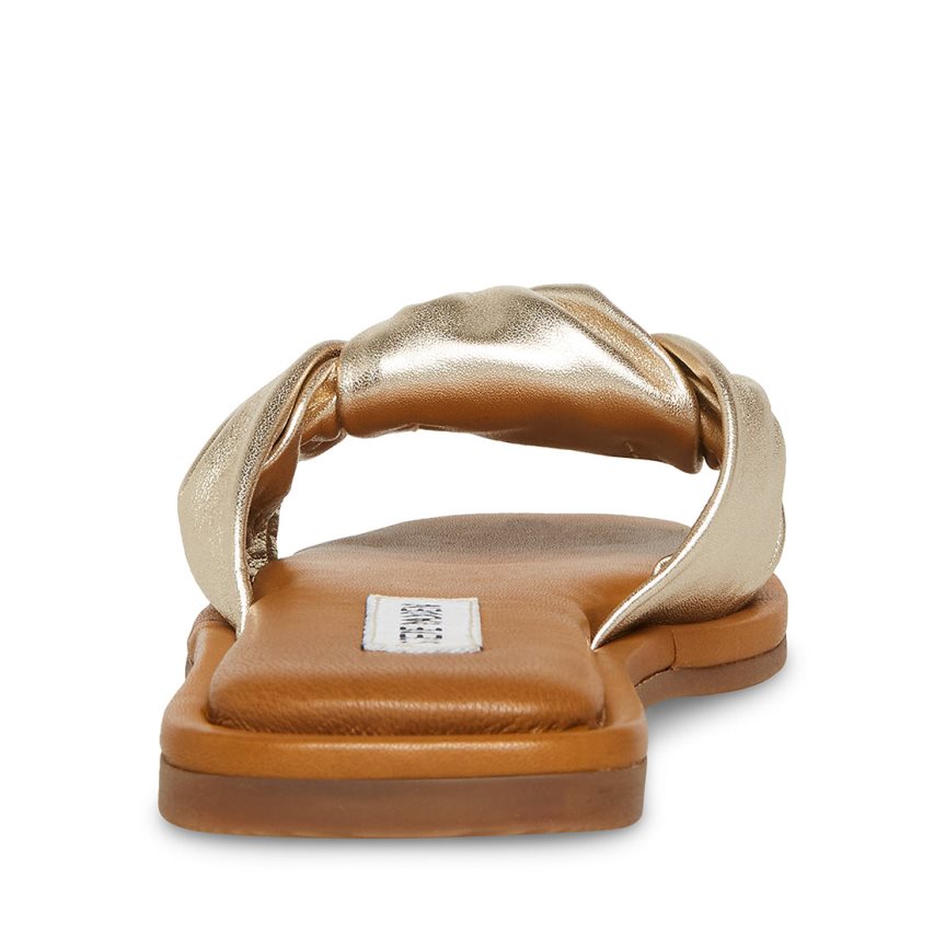 Sandalias de Diapositivas Steve Madden Tatiana Mujer Doradas | ES XSS836